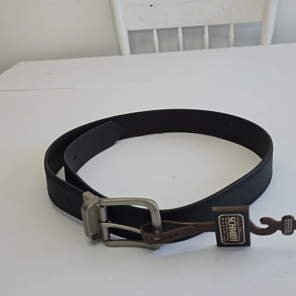 C.E. Schmidt Workwear Men's Reversible Brown Black Leather Belt Size 36